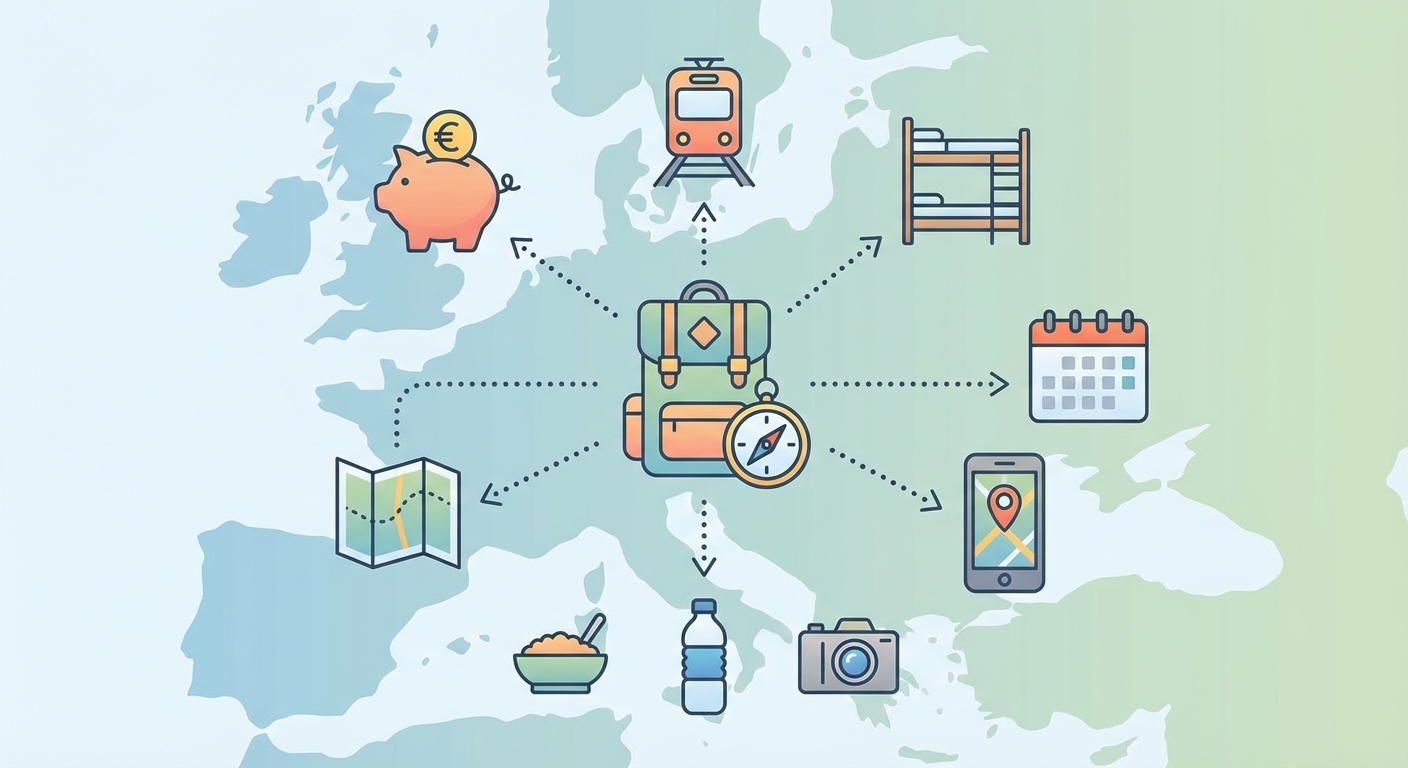 Create a professional blog illustration for a Travel website article about 
