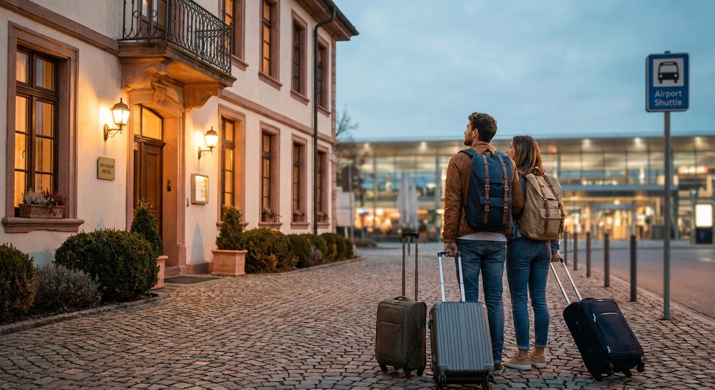 Create a lifestyle photography style blog image for a Travel, Flights, Hotels & 