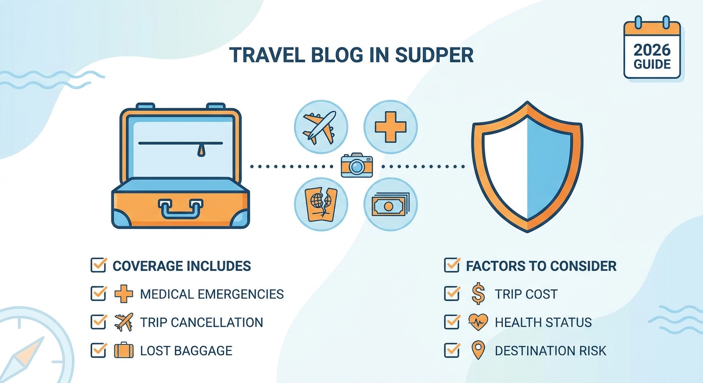 Create a professional blog illustration for a Travel website article about 