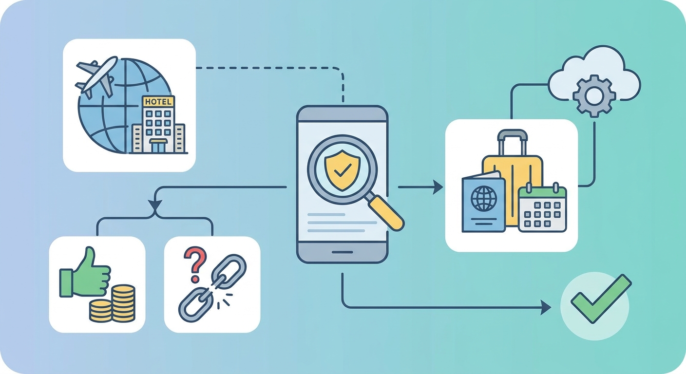 Create a professional blog illustration for a Travel website article about 