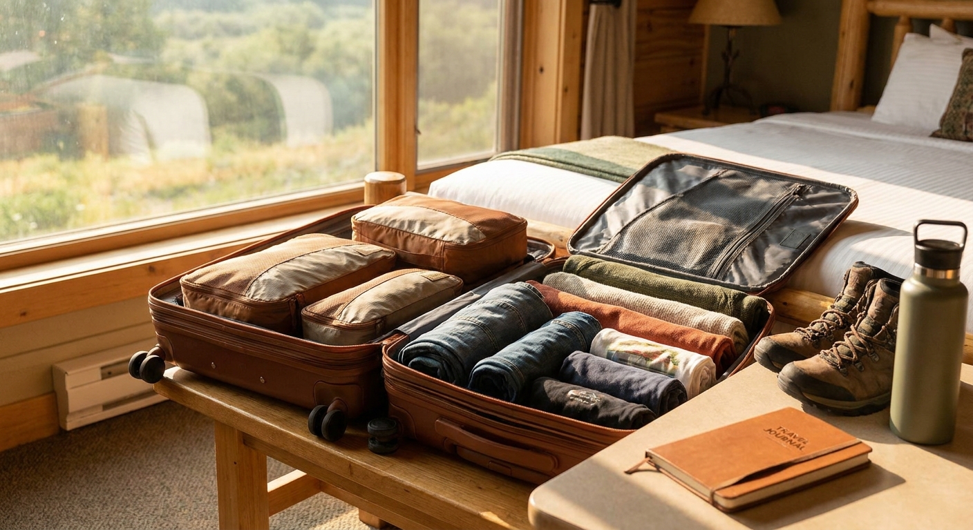 Create a lifestyle photography style blog image for a Travel website article abo