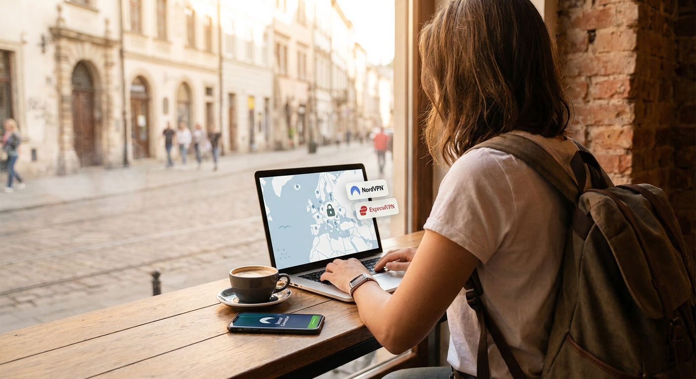 Create a lifestyle photography style blog image for a Travel website article abo