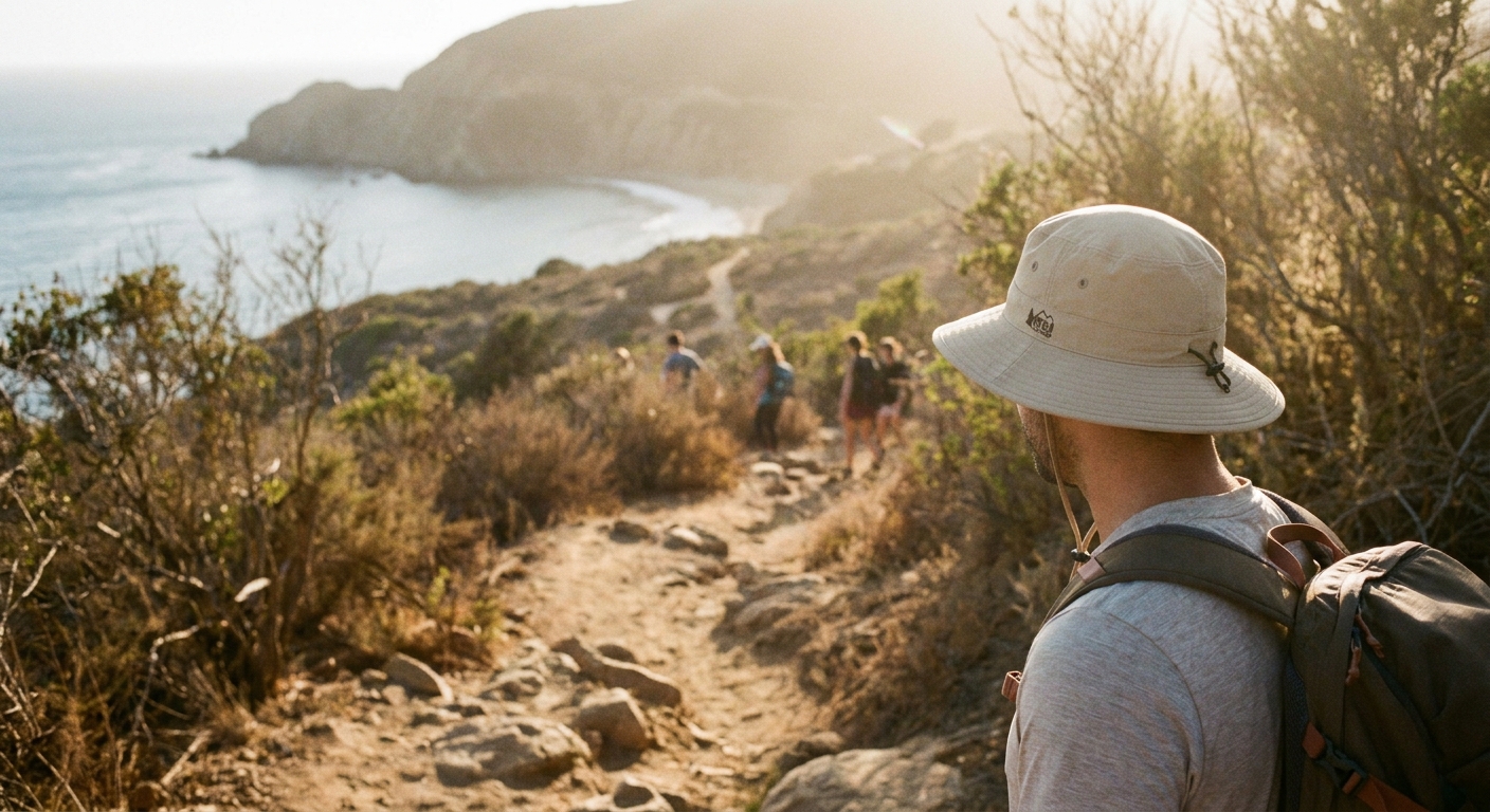 Create a lifestyle photography style blog image for a Travel website article abo