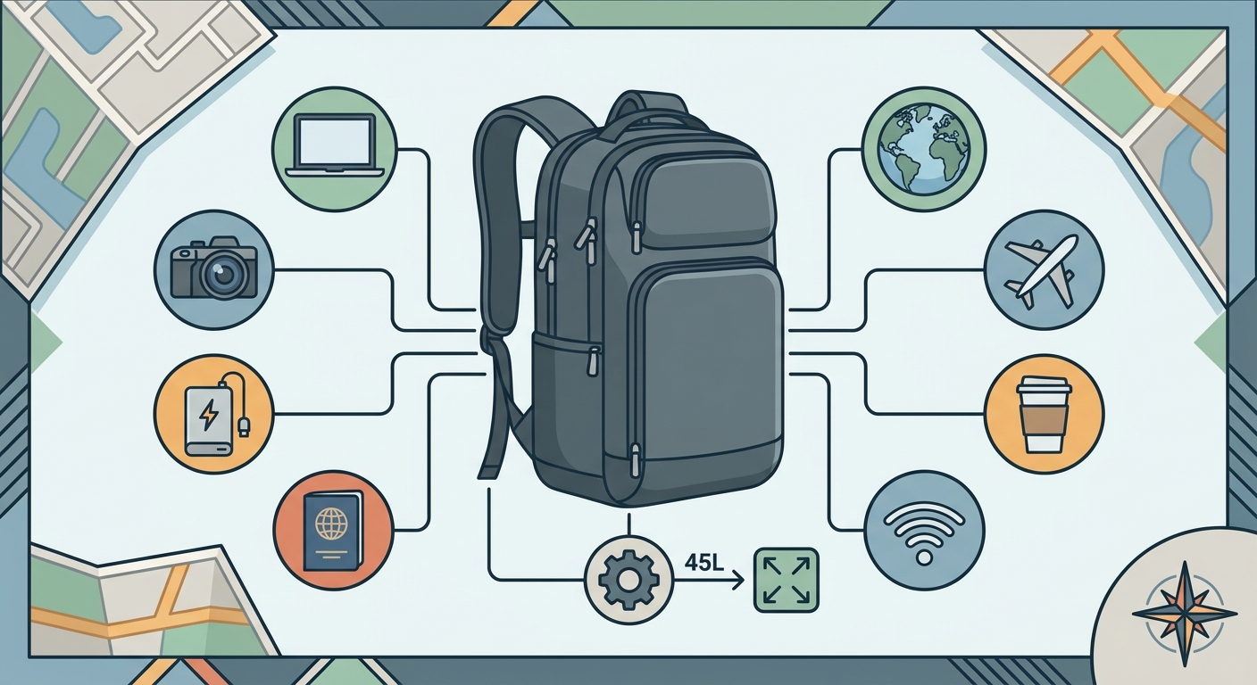 Create a professional blog illustration for a Travel website article about 