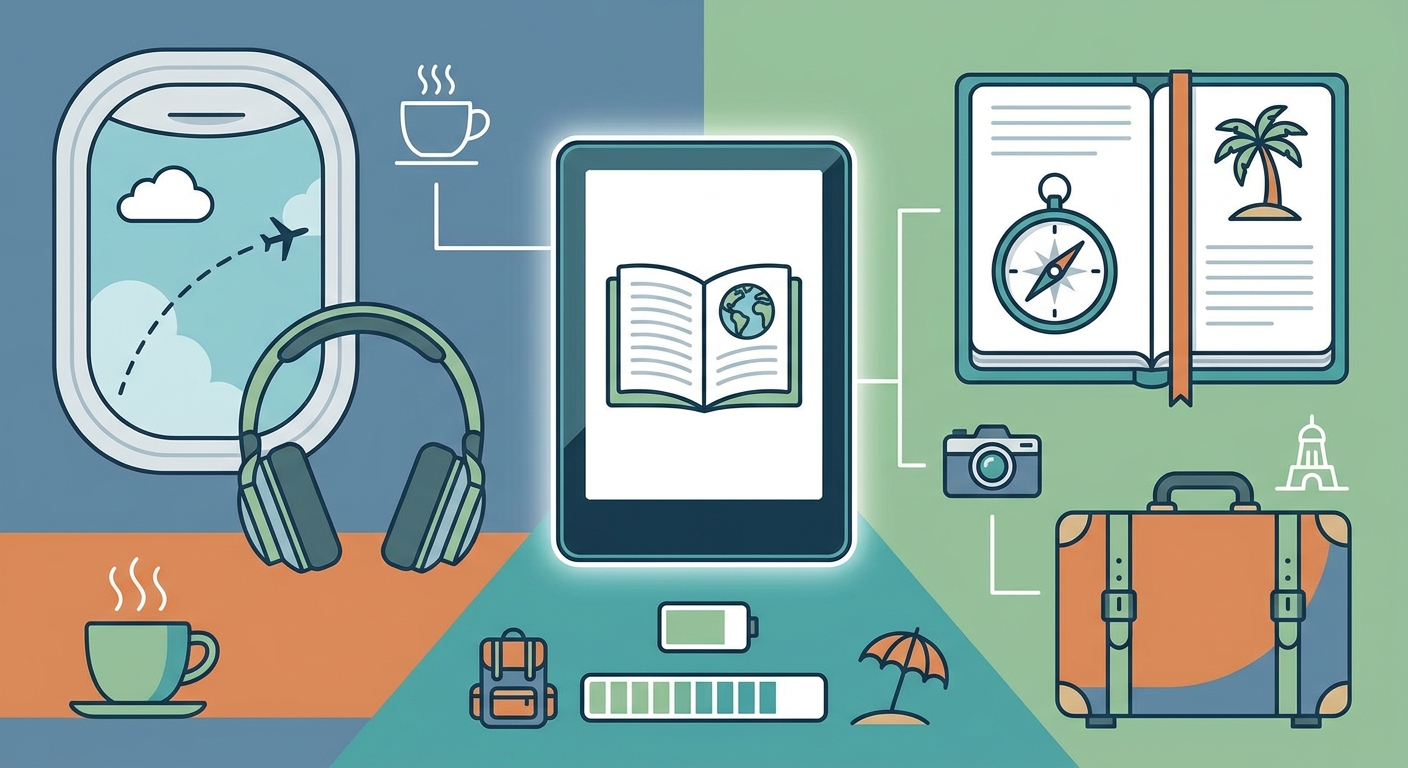 Create a professional blog illustration for a Travel website article about 