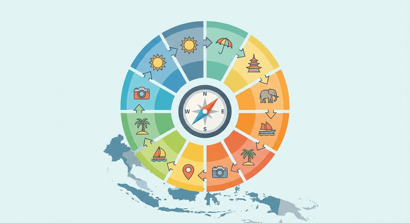 Create a professional blog illustration for a Travel website article about 