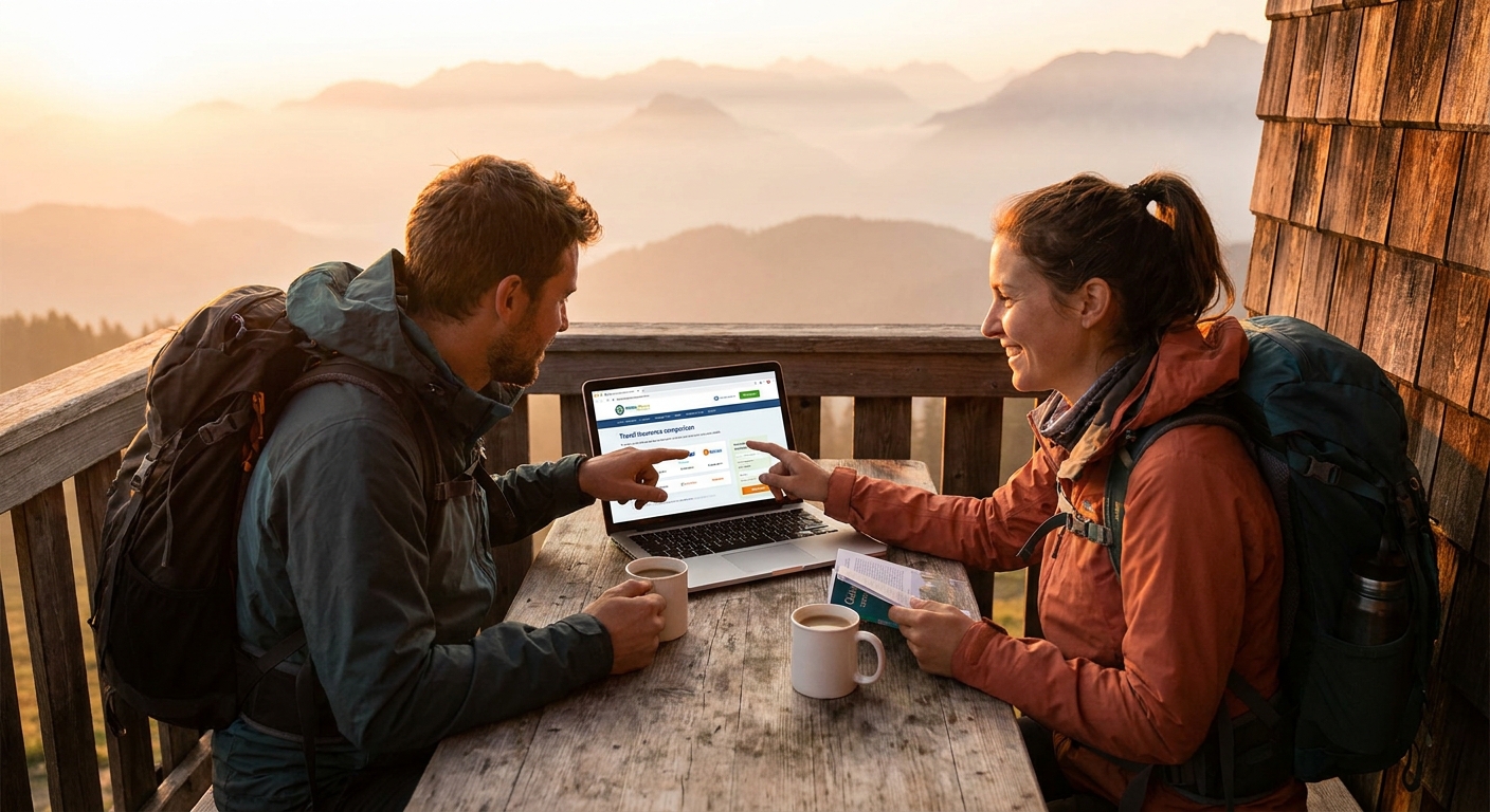 Create a lifestyle photography style blog image for a Travel website article abo