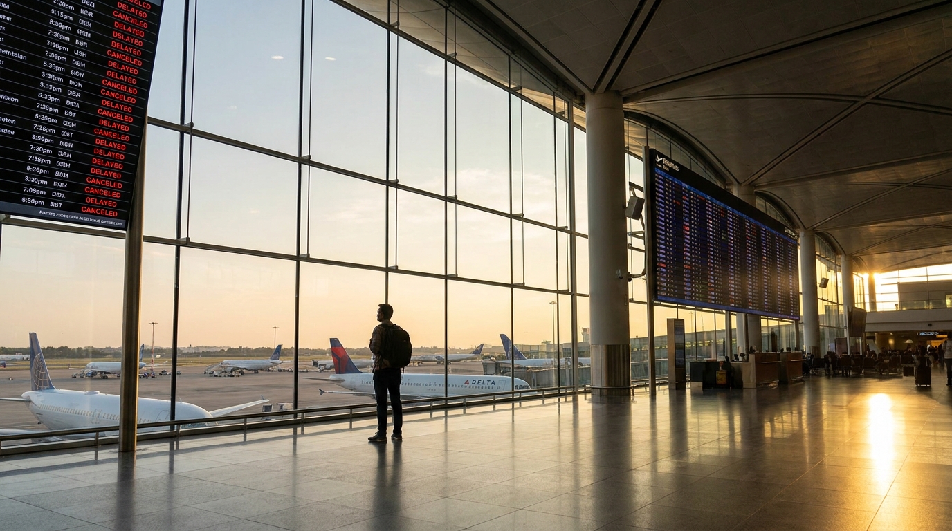 Create a cinematic wide-angle scene suitable for a Travel blog article titled 