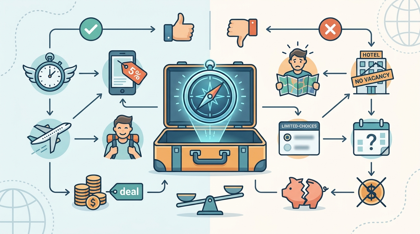Create a professional blog illustration for a Travel website article about 
