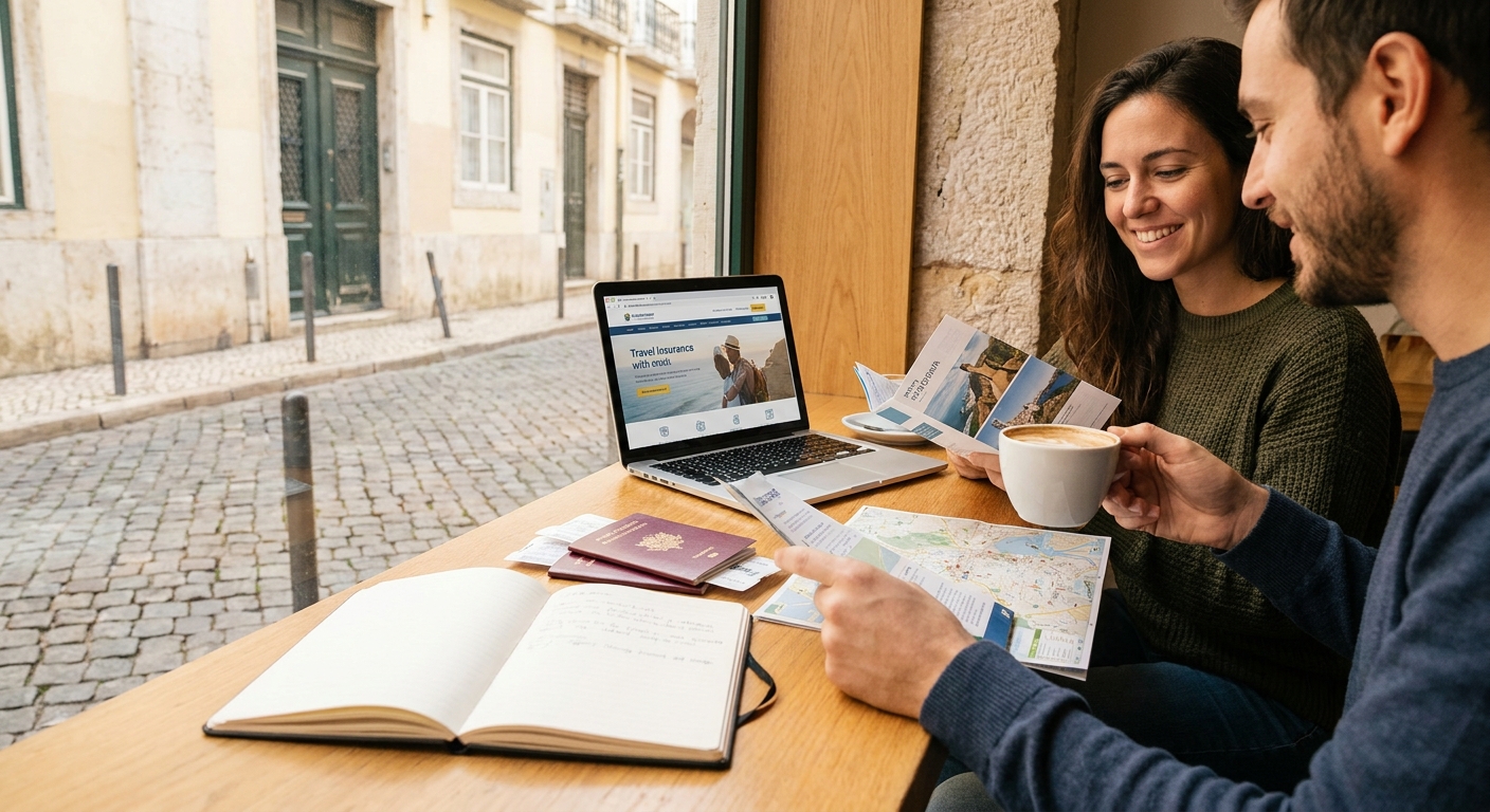 Create a lifestyle photography style blog image for a Travel website article abo