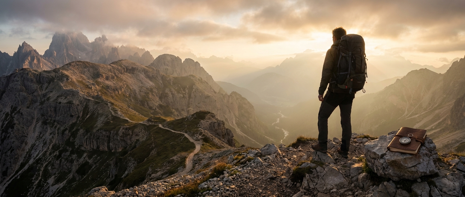 Create a cinematic wide-angle scene suitable for a Travel blog article titled 