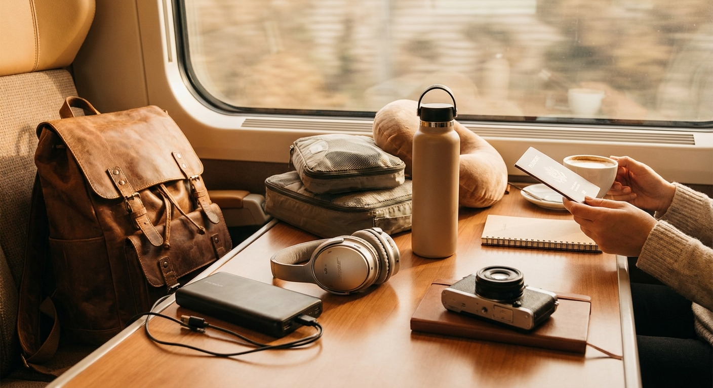 Create a lifestyle photography style blog image for a Travel website article abo