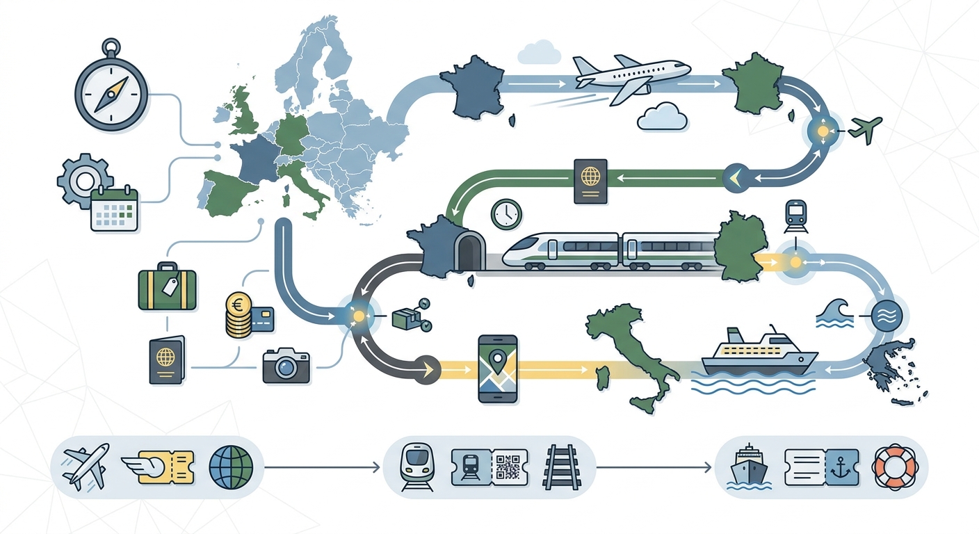 Create a professional blog illustration for a Travel website article about 