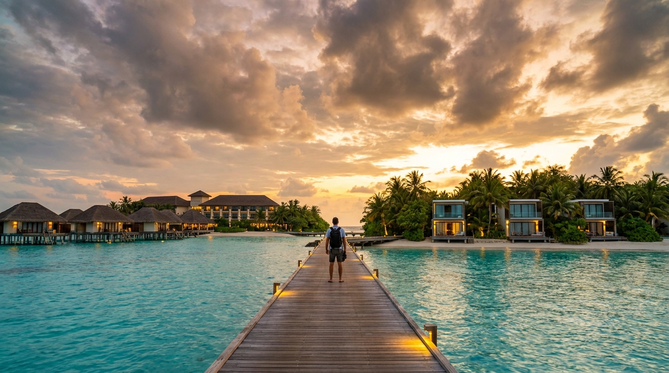Create a cinematic wide-angle scene suitable for a Travel blog article titled 