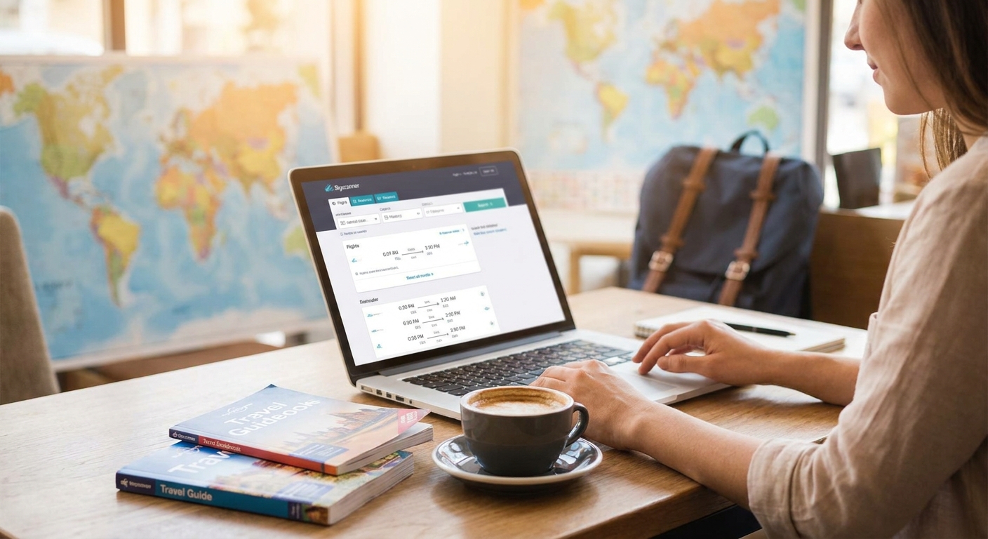 Create a lifestyle photography style blog image for a Travel website article abo