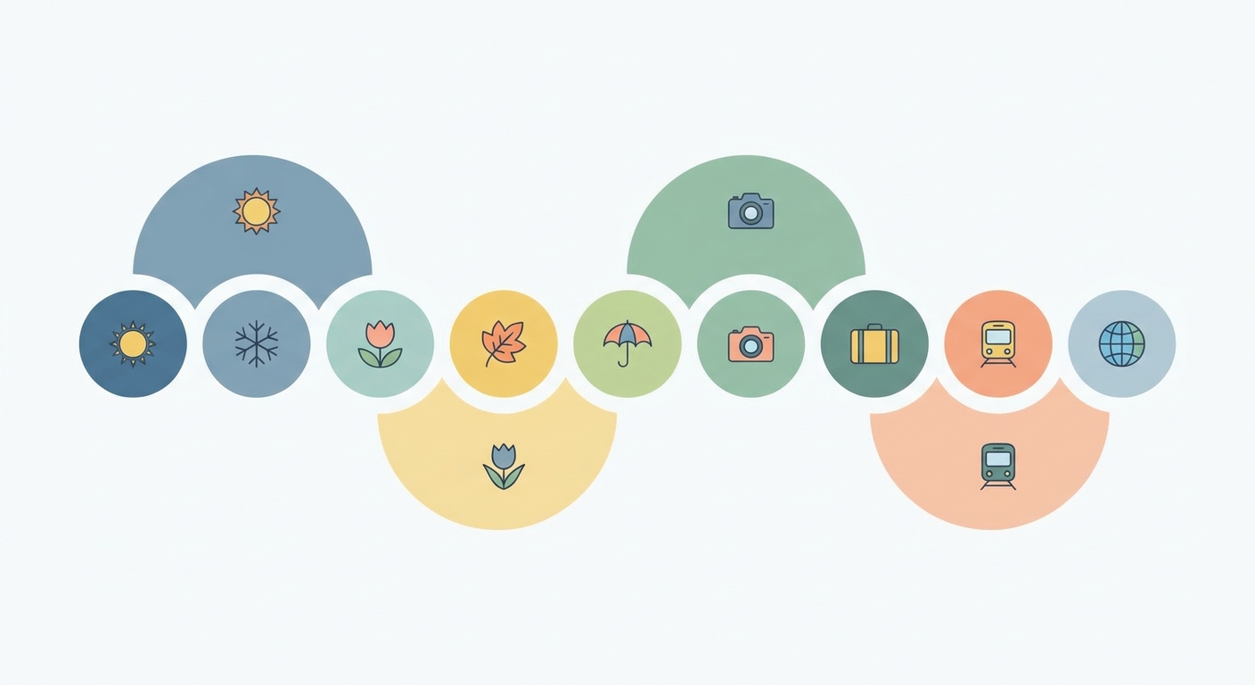 Create a professional blog illustration for a Travel website article about 