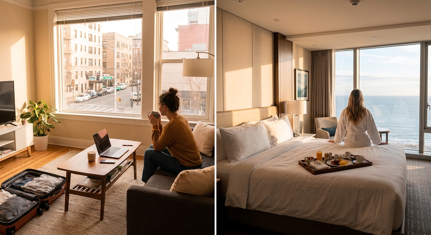 Create a lifestyle photography style blog image for a Travel website article abo