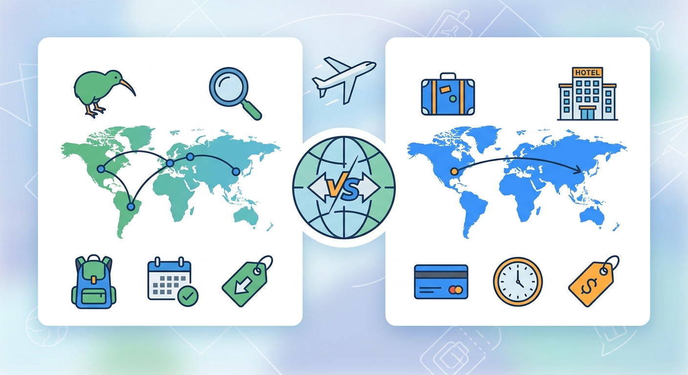 Create a professional blog illustration for a Travel website article about 
