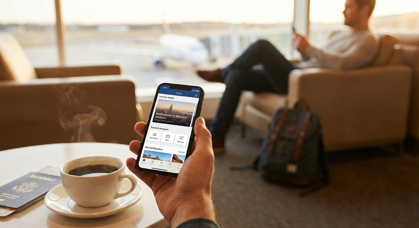 Create a lifestyle photography style blog image for a Travel website article abo