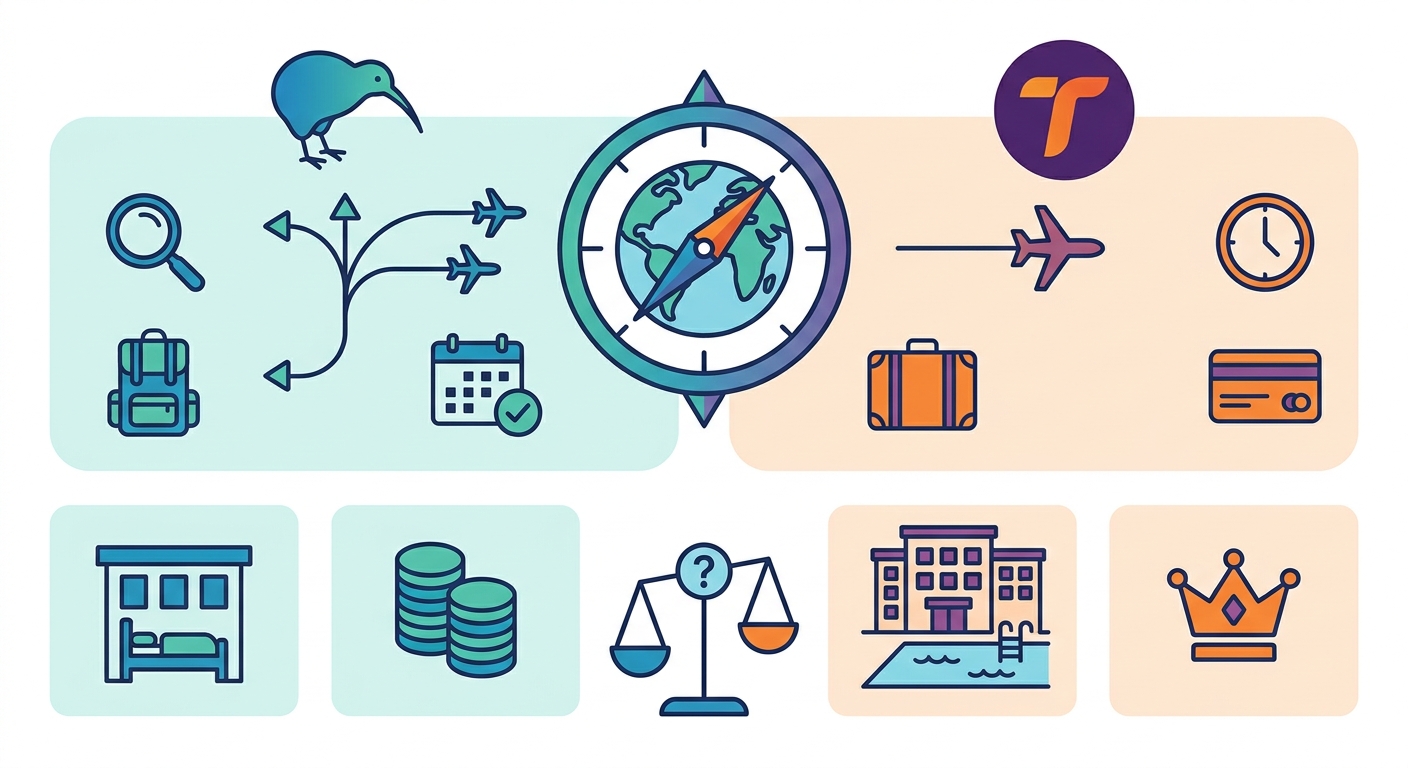 Create a professional blog illustration for a Travel website article about 