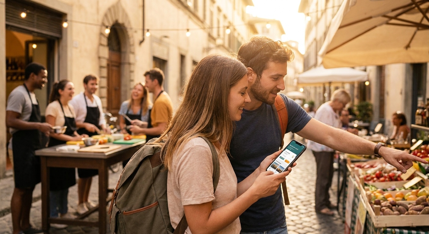Create a lifestyle photography style blog image for a Travel website article abo