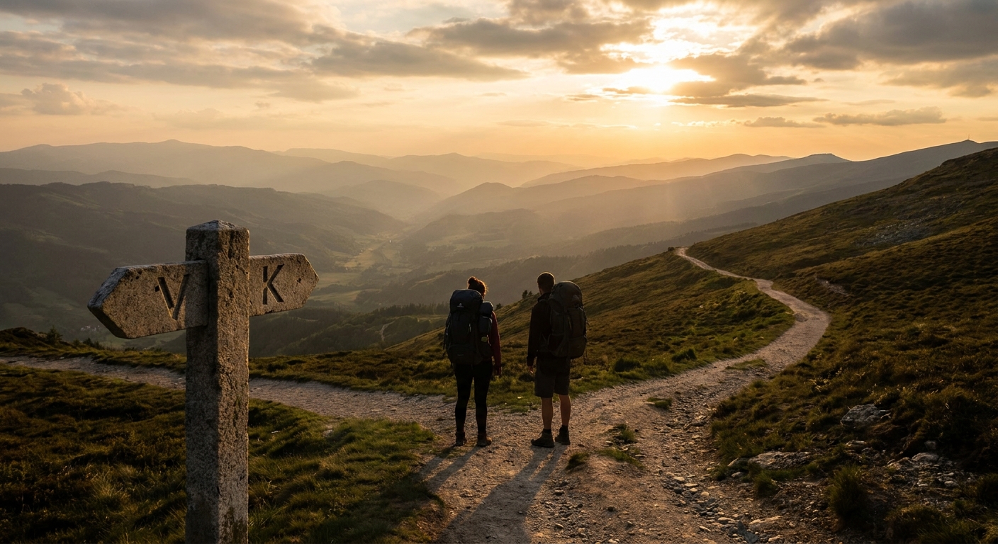 Create a cinematic wide-angle scene suitable for a Travel blog article titled 