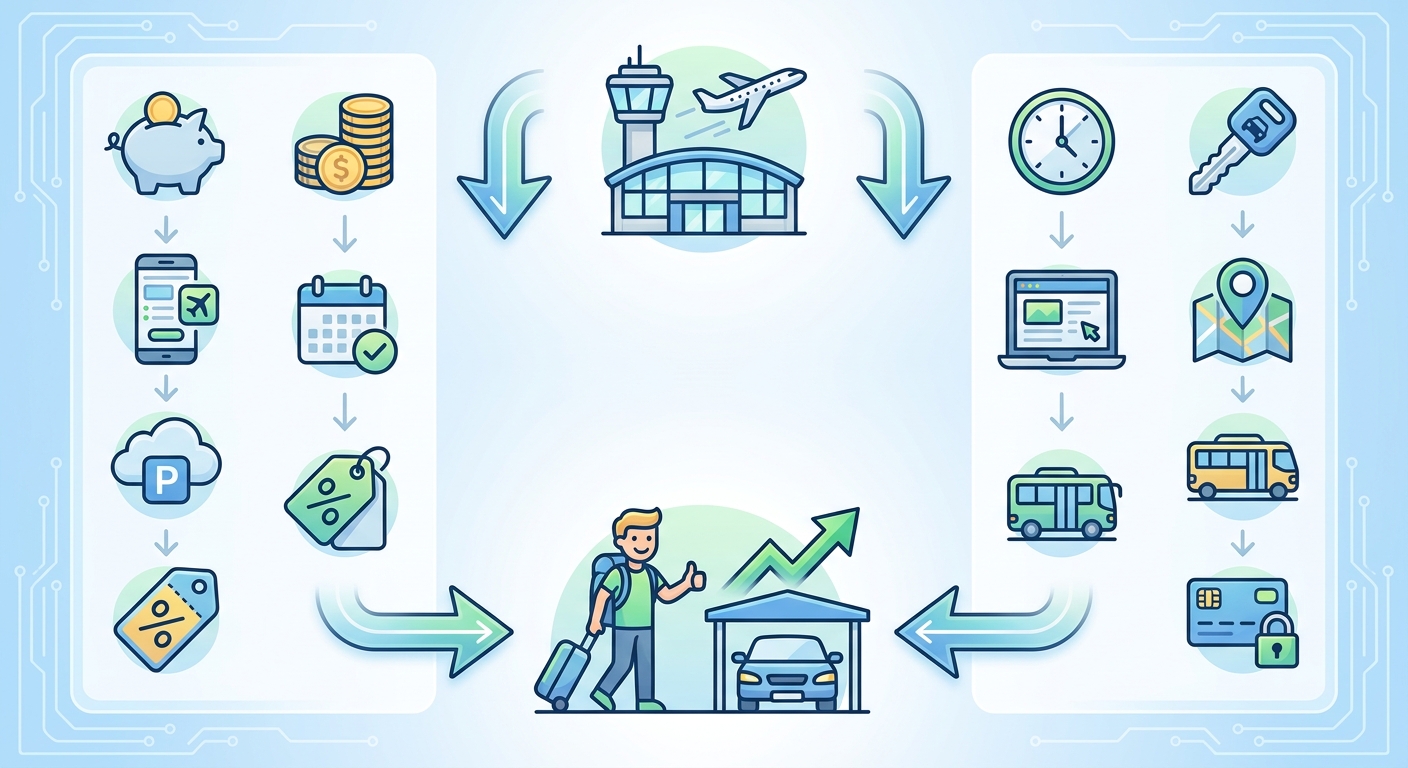 Create a professional blog illustration for a Travel website article about 