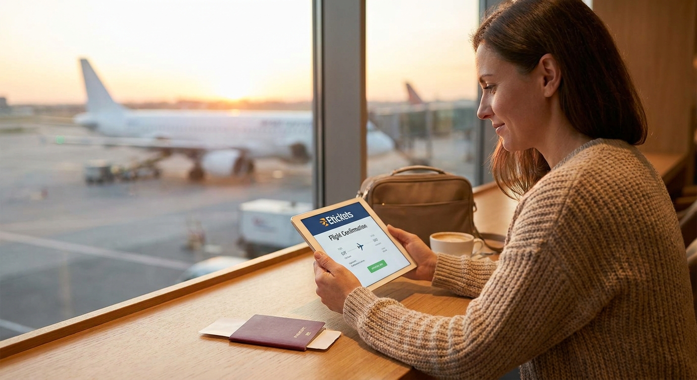 Create a lifestyle photography style blog image for a Travel, Flights, Hotels & 