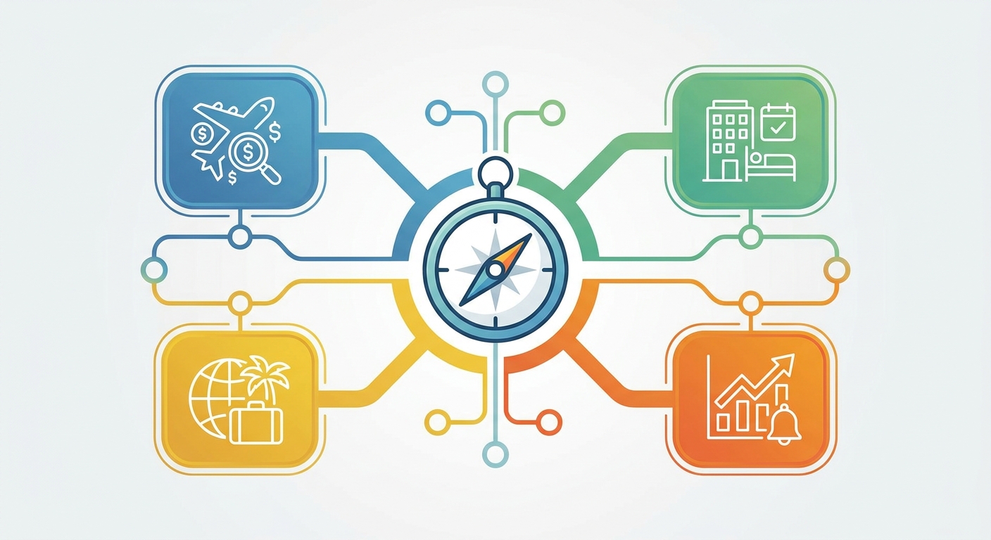 Create a professional blog illustration for a Travel website article about 