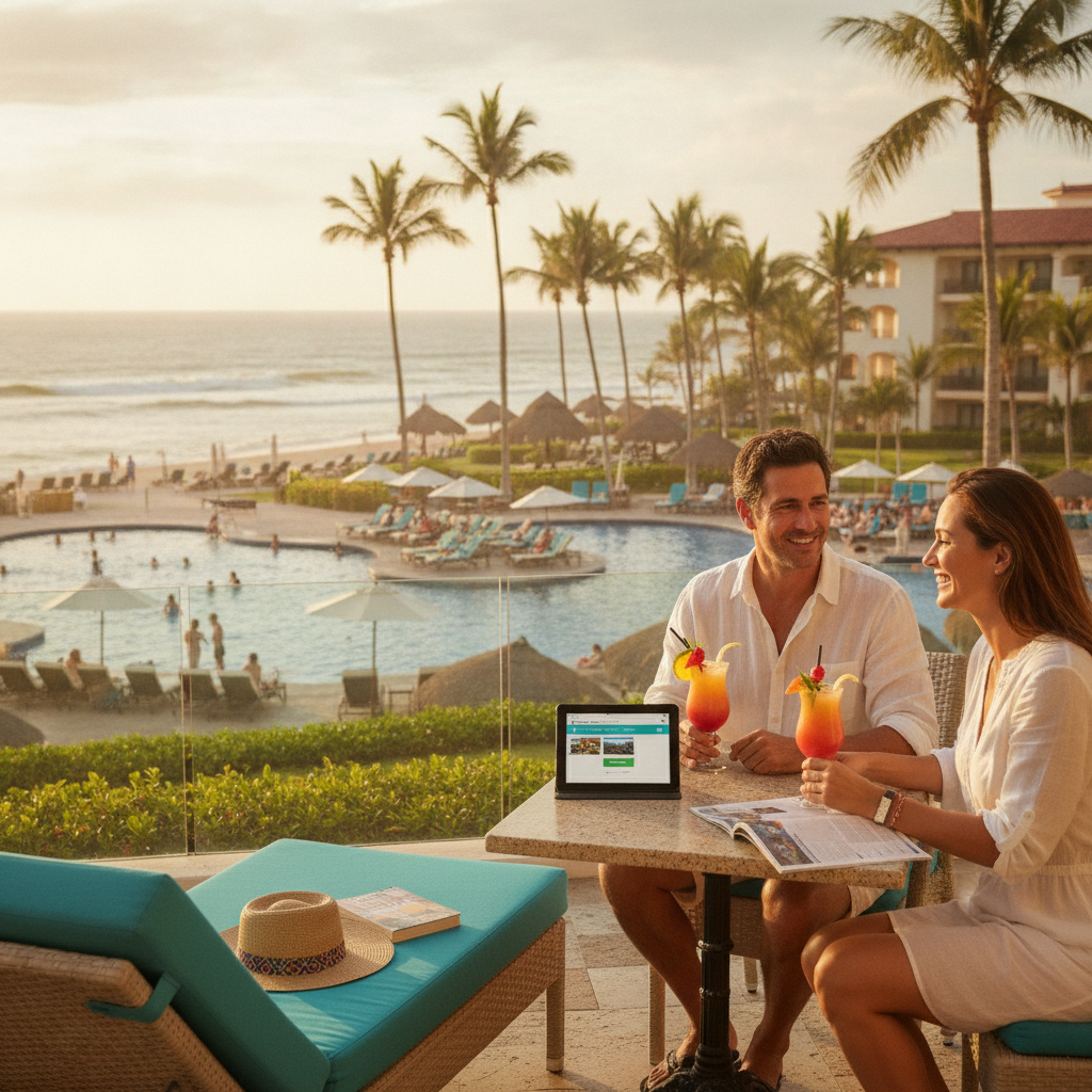 Create a lifestyle photography style blog image for a Travel & Booking website a