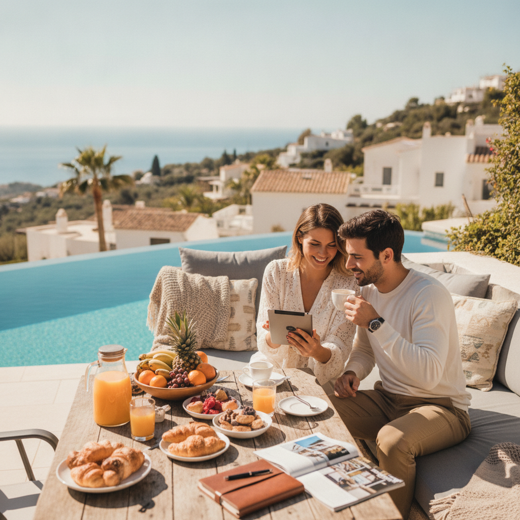 Create a lifestyle photography style blog image for a Travel & Booking website a