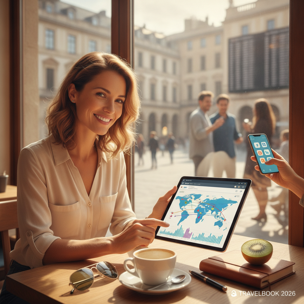 Create a lifestyle photography style blog image for a Travel & Booking website a