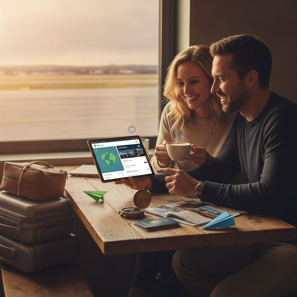 Create a lifestyle photography style blog image for a Travel & Booking website a