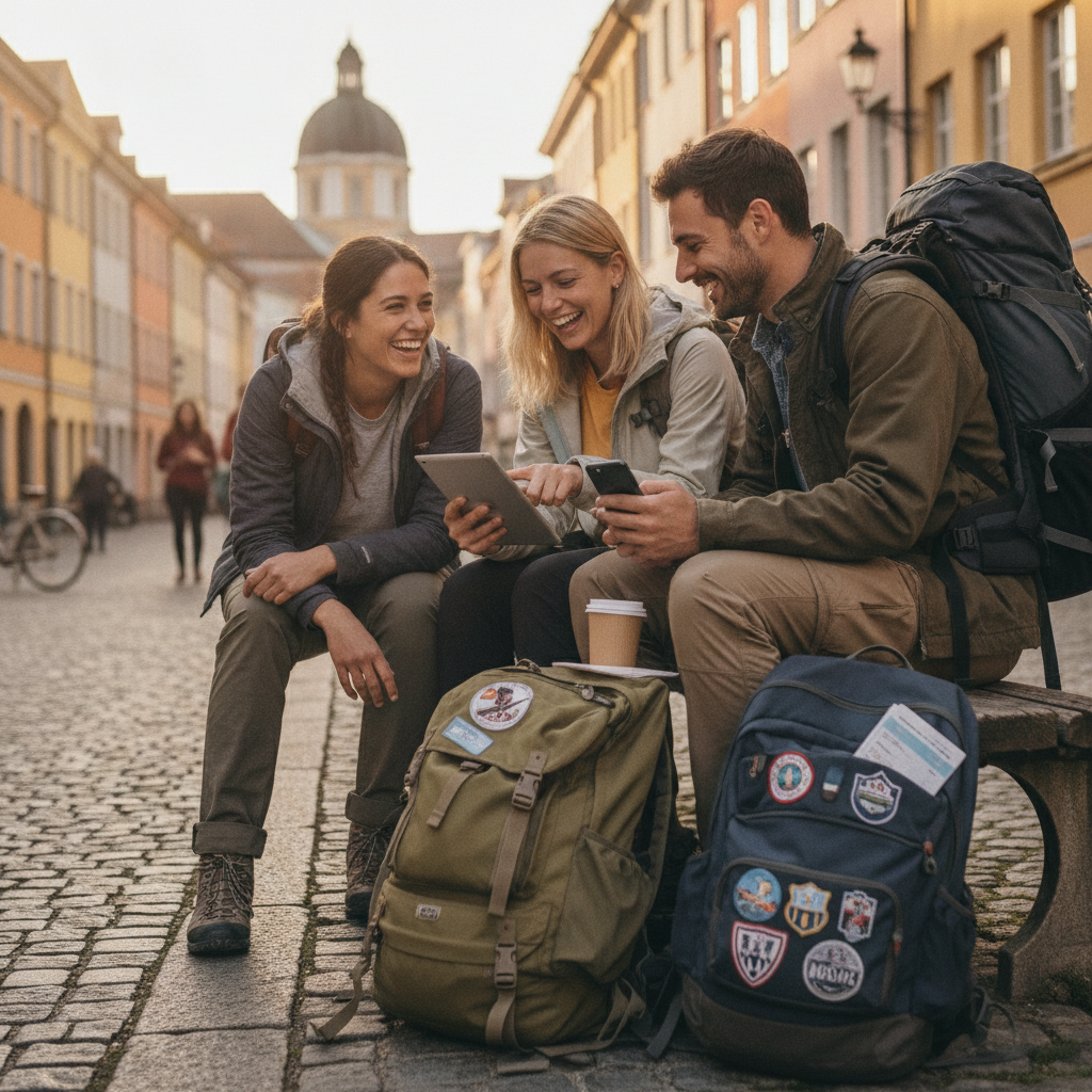 Create a lifestyle photography style blog image for a Travel & Booking website a