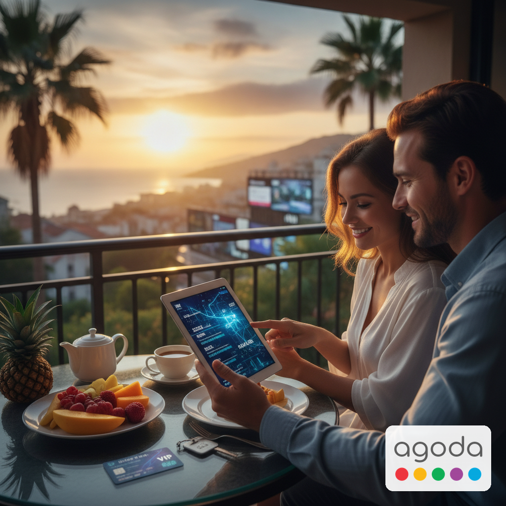 Create a lifestyle photography style blog image for a Travel & Booking website a