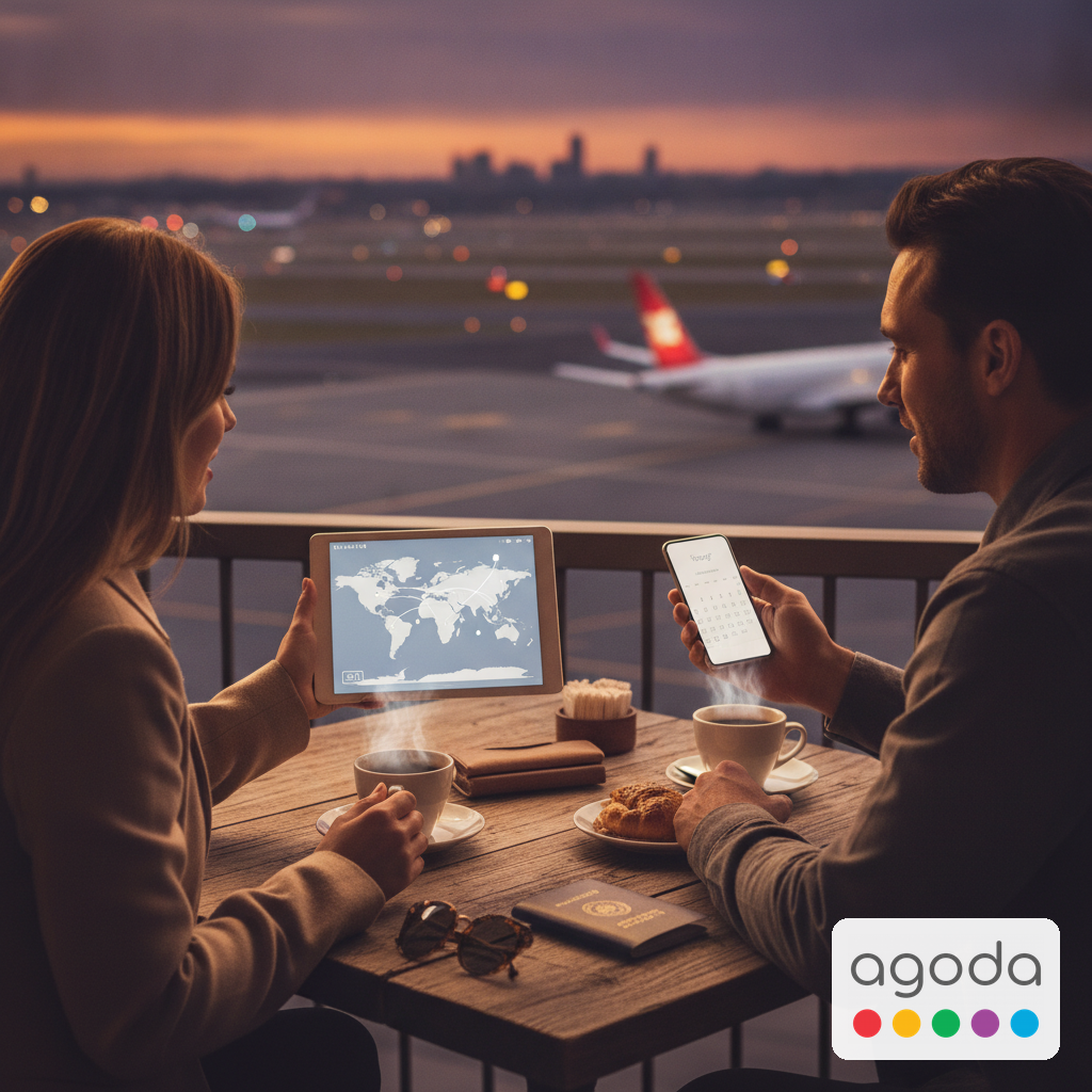 Create a lifestyle photography style blog image for a Travel & Booking website a