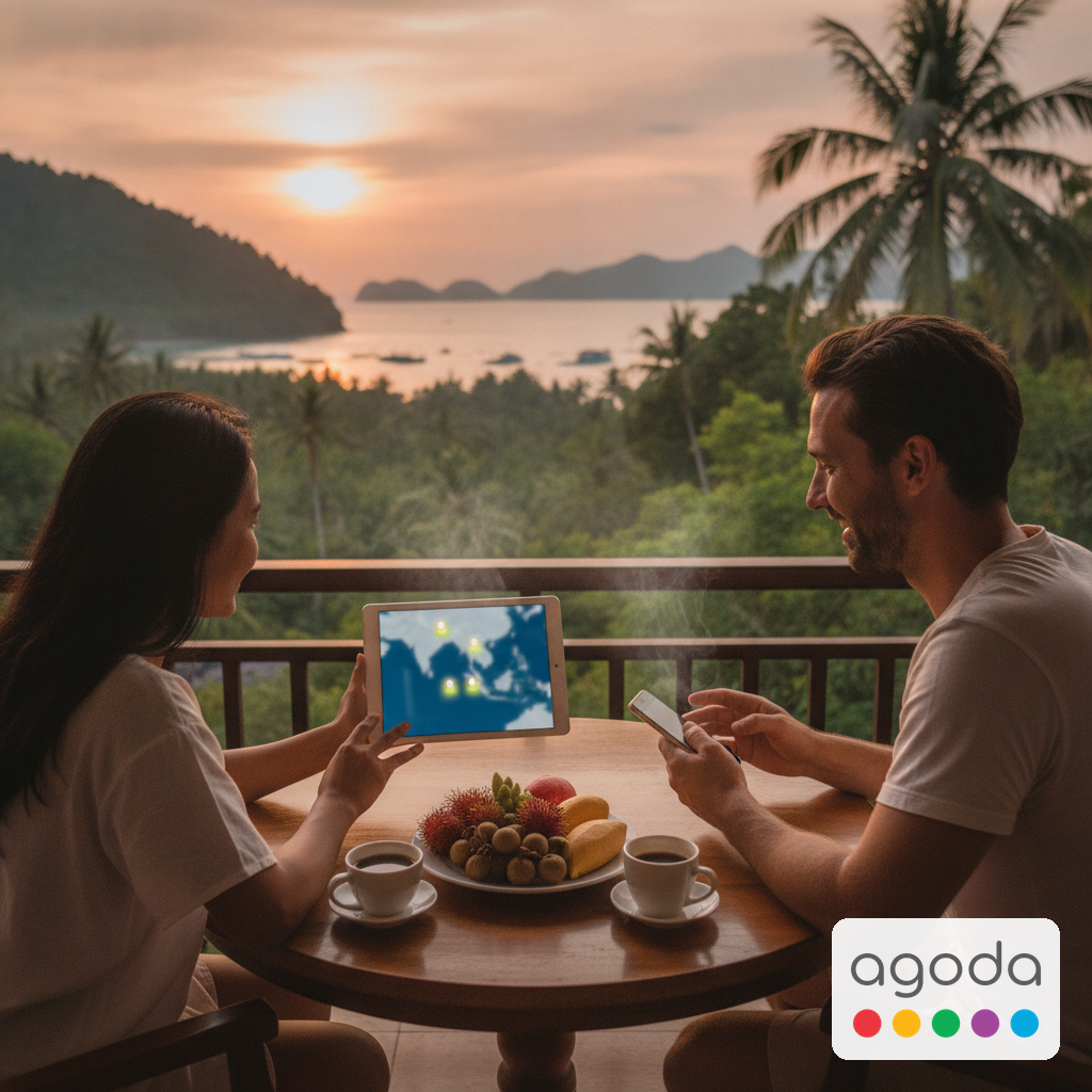 Create a lifestyle photography style blog image for a Travel & Booking website a