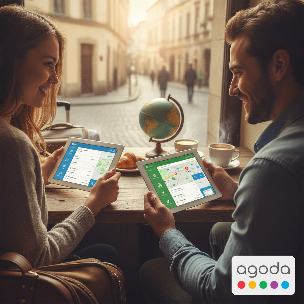 Create a lifestyle photography style blog image for a Travel & Booking website a
