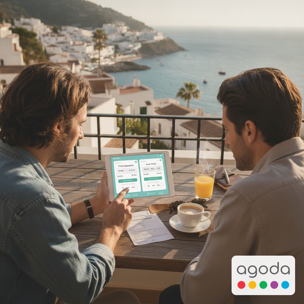Create a lifestyle photography style blog image for a Travel & Booking website a