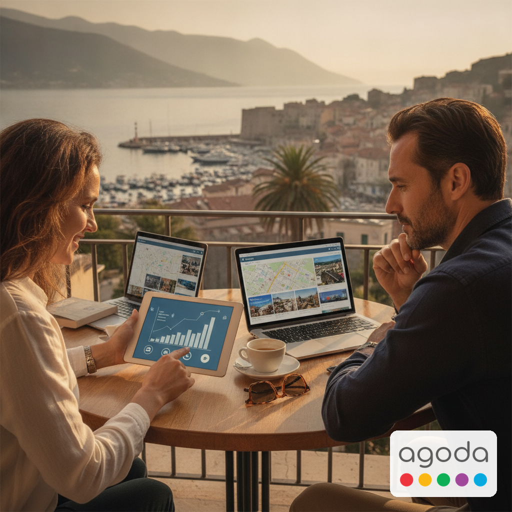 Create a lifestyle photography style blog image for a Travel & Booking website a